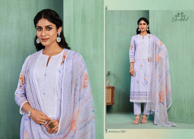 Amora By Shiddat 1001 To 1008 Printed Heavy Dress Material Wholesale Shop In Surat